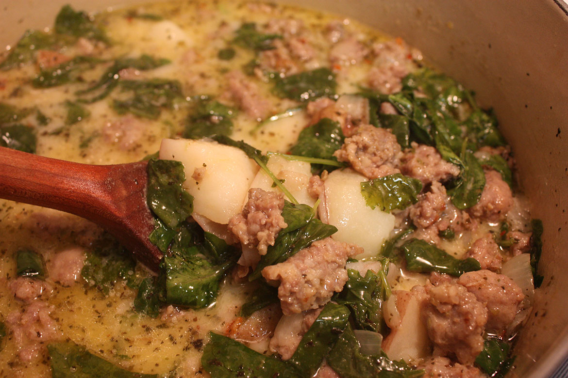 Sausage, Potato and Kale Soup