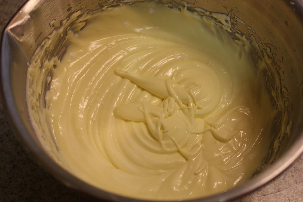 Mascarpone mixture in a bowl.