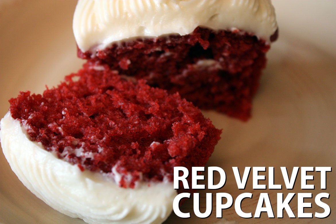 Moist Red Velvet Cupcakes with Cream Cheese Frosting