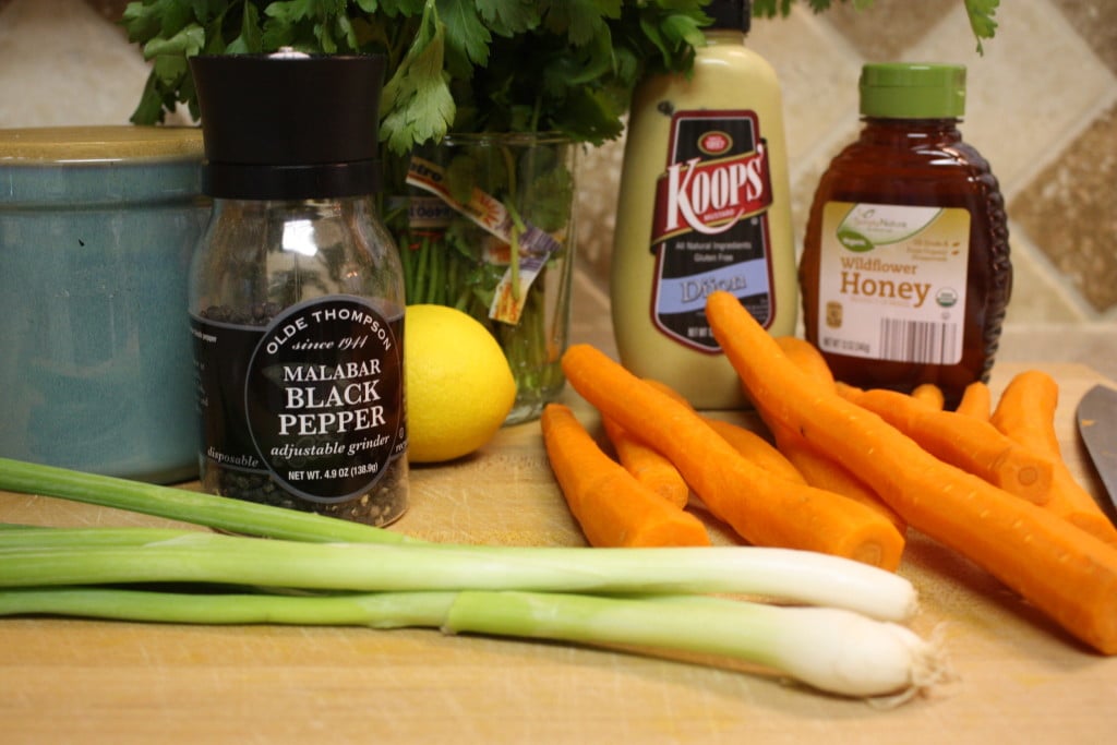 Carrot Salad ingredients.