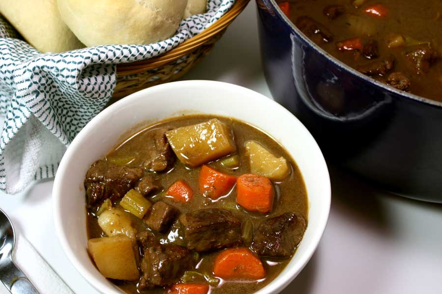 Hearty Beef Stew - Thick, rich and amazingly delicious. The beef melts in your mouth.