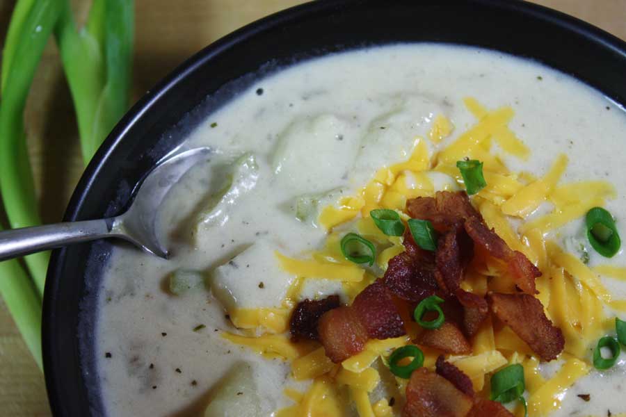Creamy Potato Soup - Creamy, thick and absolutely delish!