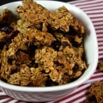 Large Cluster Granola in a white bowl.