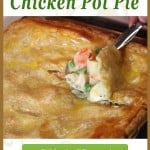 This chicken pot pie is to DIE for! An easy recipe that's elegant enough for dinner guests yet also casual enough for a weeknight meal. #chicken #casserole