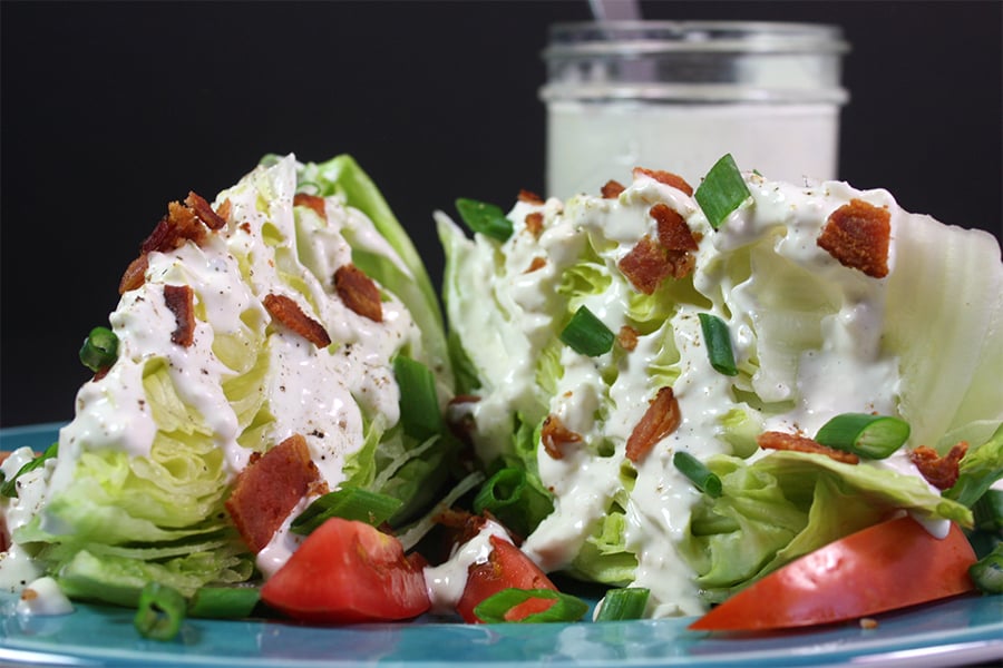 Blue Cheese Wedge Salad - The perfect light, crispy and refreshing lunch or dinner.