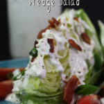 A perfectly healthy, light, crispy and refreshing lunch or dinner. Homemade blue cheese dressing on a wedge salad is an easy and delicious recipe! #salad #bluecheese