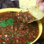 Fire Roasted Salsa in a yellow bowl.