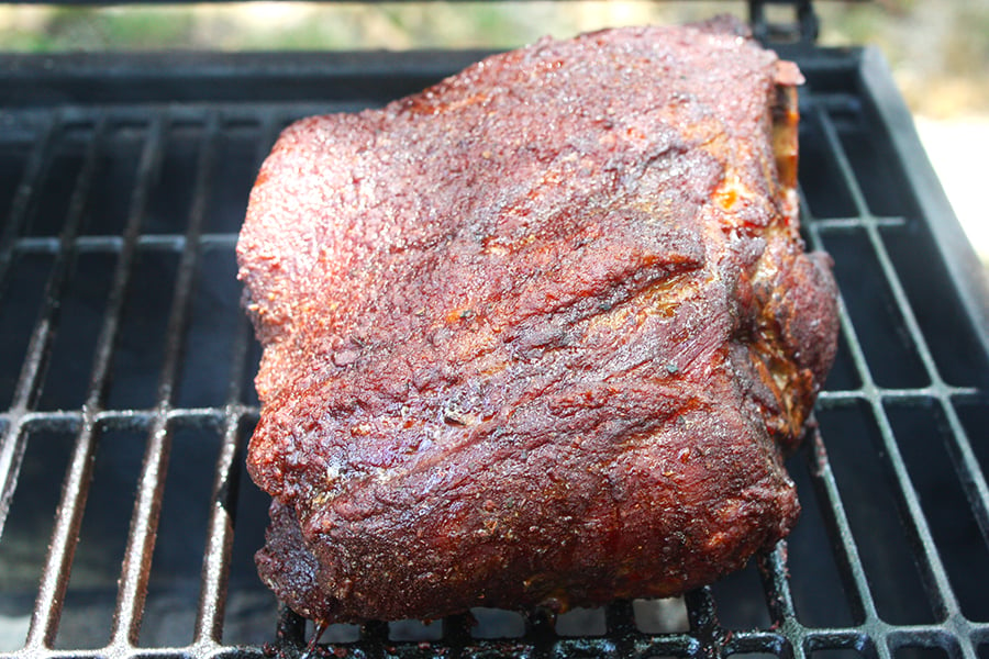 Smoked Pork Shoulder on the grill