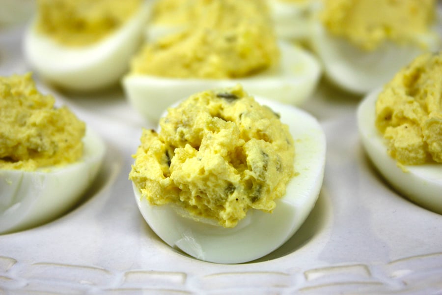 Amazing Deviled Eggs - 3 Ingredient deviled eggs. This is our favorite deviled egg recipe, it's always requested!