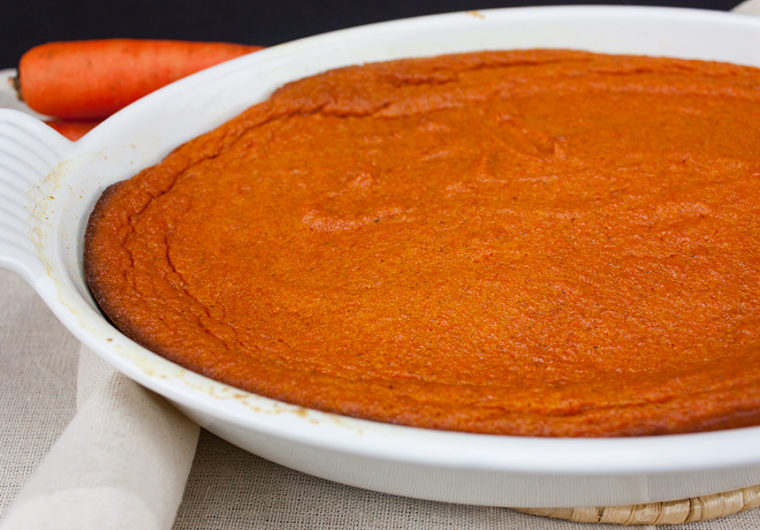 Better than sweet potato casserole any day! This easy recipe for sweet Carrot Souffle is the perfect side dish for any holiday table! #carrot #souffle