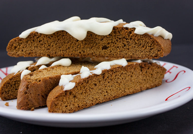 Gingerbread Biscotti - Perfect treats or gifts for the holidays! Loaded with gingerbread flavor and ready to dip in that piping hot coffee.