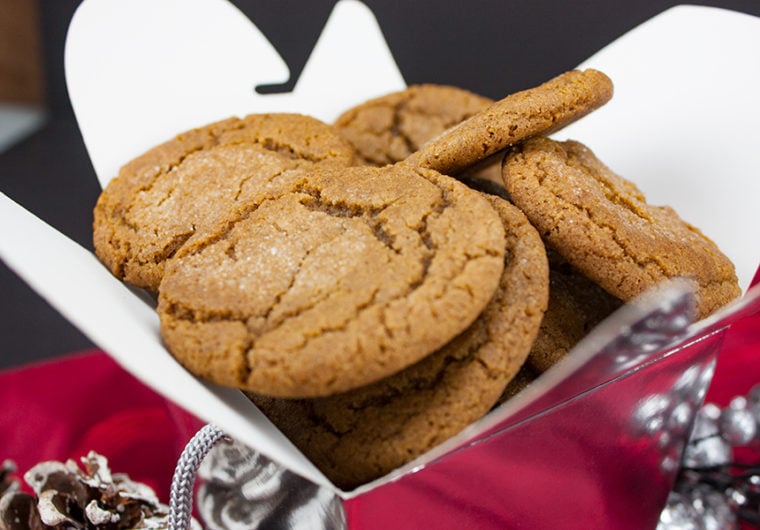 Old Fashioned Molasses Cookies - Traditional holiday cookie. Slightly crisp outside and chewy tender inside!