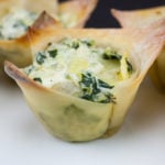 Fast & Easy Spinach Artichoke Cups - Perfect appetizer for any party!