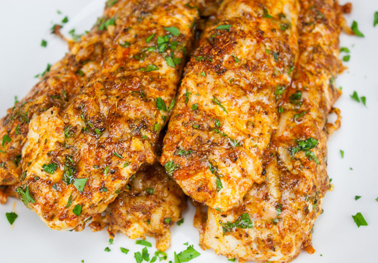 Parmesan-Crusted Chicken Tenders - Low carb perfection that is so addictive!