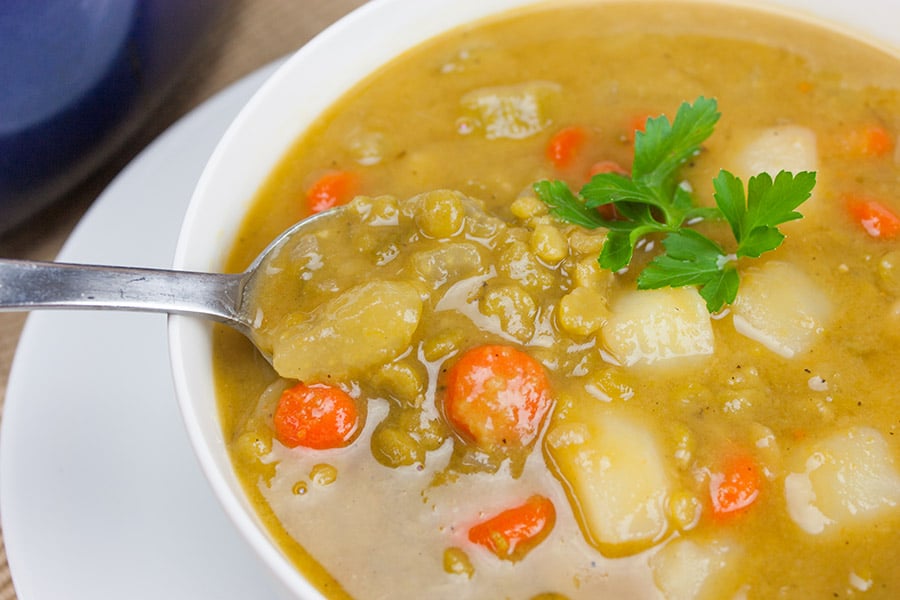 Vegan Split Pea Soup - A simple, hearty and complete meal!