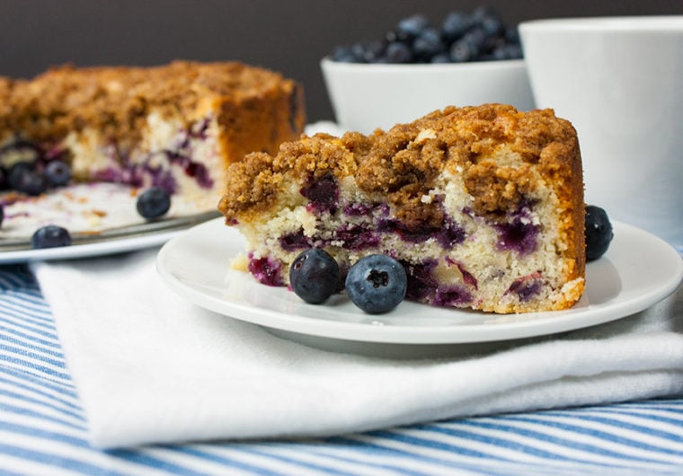 Blueberry Streusel Coffee Cake - Deliciously moist, lightly sweet and a real treat for your morning or afternoon coffee.