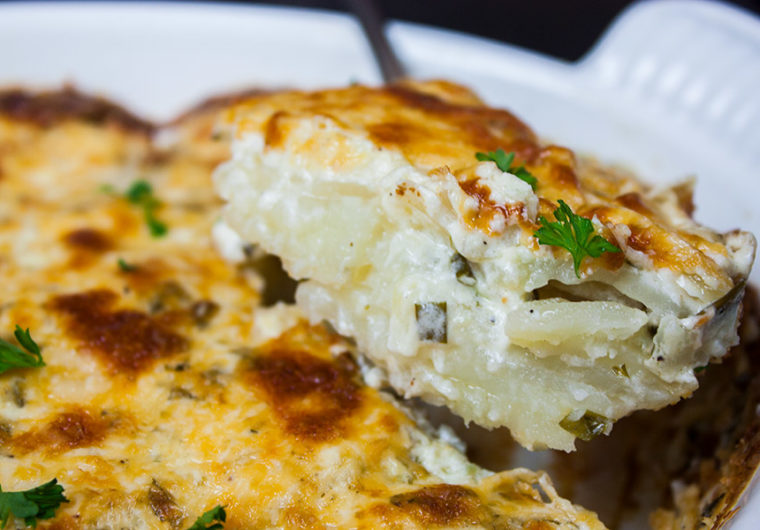 Creamy Herb Potatoes Gratin - Rich, creamy, flavorful potatoes gratin. Elegant enough for parties yet simple enough for everyday meals!
