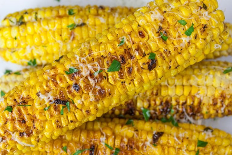 Grilled Parmesan Corn On The Cob