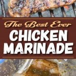 Best Ever Grilled Chicken Marinade - This marinade imparts the ultimate flavor experience and produces a juicy tender piece of grilled chicken. Be sure to add this to your 4th of July menu.