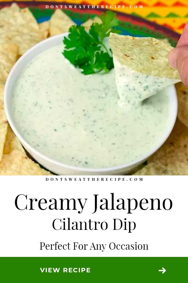 Chuy's Creamy Jalapeno Cilantro Dip Don't Sweat The Recipe