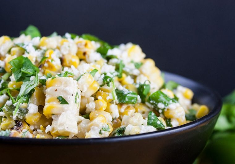 Grilled Mexican Street Corn Salad - A tantalizing combination of sweet, savory, smoky and spicy flavors. Easy to make and even easier to devour!
