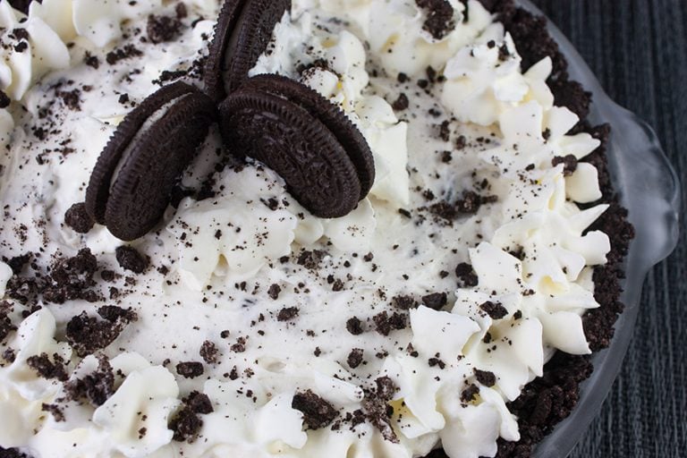 No Bake Cookies and Cream Pie