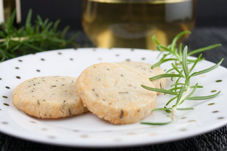 Savory Parmesan Rosemary Shortbread