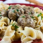 Easy Swedish Meatballs - Tender, juicy meatballs smothered in a rich, creamy, flavor packed sauce! Perfect weeknight meal.