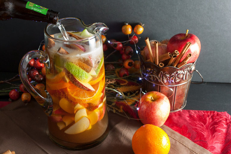 Sparkling Apple Cider Ginger Beer Sangria Don't Sweat The Recipe