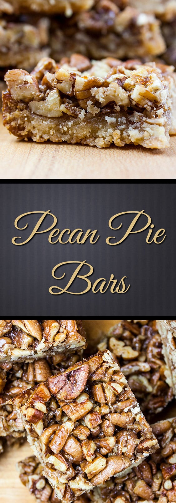 Pecan Pie Bars - A yummy shortbread crust topped with a buttery, nutty pecan pie layer! Warning: HIGHLY addictive! #dessert #recipe #thanksgiving #christmas #holidays