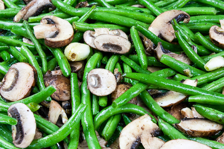 Roasted Green Beans and Mushrooms Don't Sweat The Recipe