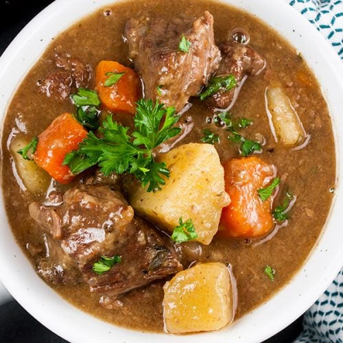 Slow Cooker Beef Stew - Thick, creamy, flavorful comfort food from your slow cooker!