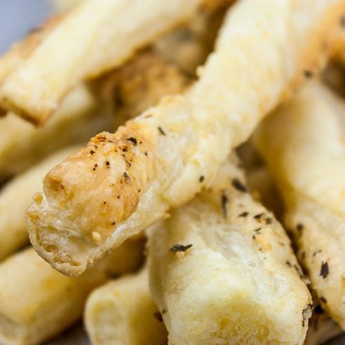 Puff Pastry Parmesan Cheese Straws.