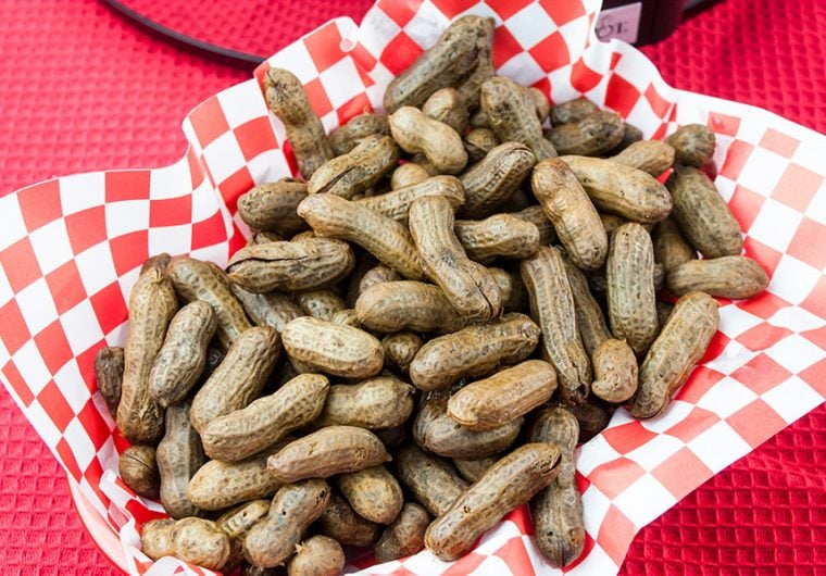 Slow Cooker Boiled Peanuts - A slow cooker makes boiled peanuts super easy to make! A warm, salty, tender boiled peanut is the perfect snack for any occasion!