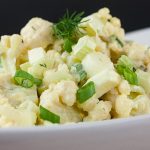 Cauliflower Mock Potato Salad - All the flavors of traditional potato salad but without all the carbs! Perfect for summer barbecues or any meal of the year.