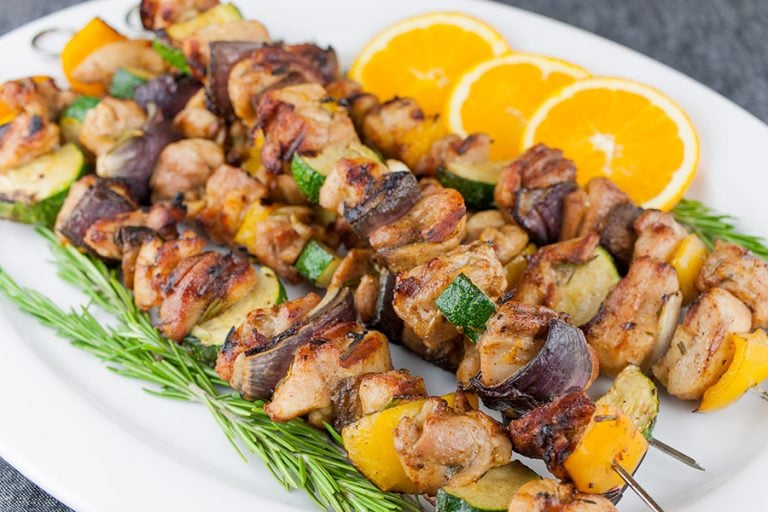 Easy Grilled Orange Rosemary Chicken Kebabs