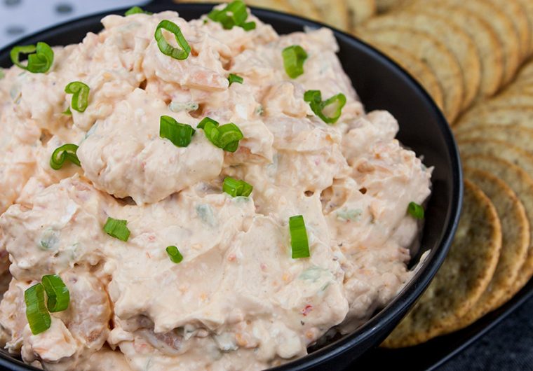 Easy Cold Shrimp Dip - A perfect appetizer or snack. Thick, creamy and full of shrimp flavor. It's quick, easy and definitely a crowd-pleaser!