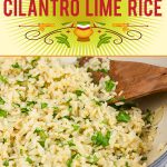 Cilantro Lime Rice - Perfect with any Mexican inspired menu! A few simple ingredients take boring white rice to a new flavor-packed level. A great side dish with pork, chicken, fish, or beef. #sidedish #mexican #recipe #fresh