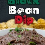 Easy Black Bean Dip - Ready in under 5 minutes. It's great for any party, gathering or just simple Taco Tuesday at home! A simple, creamy black bean dip packed with Southwestern flavor. #appetizer #dip #recipe #easyrecipe #gameday #football