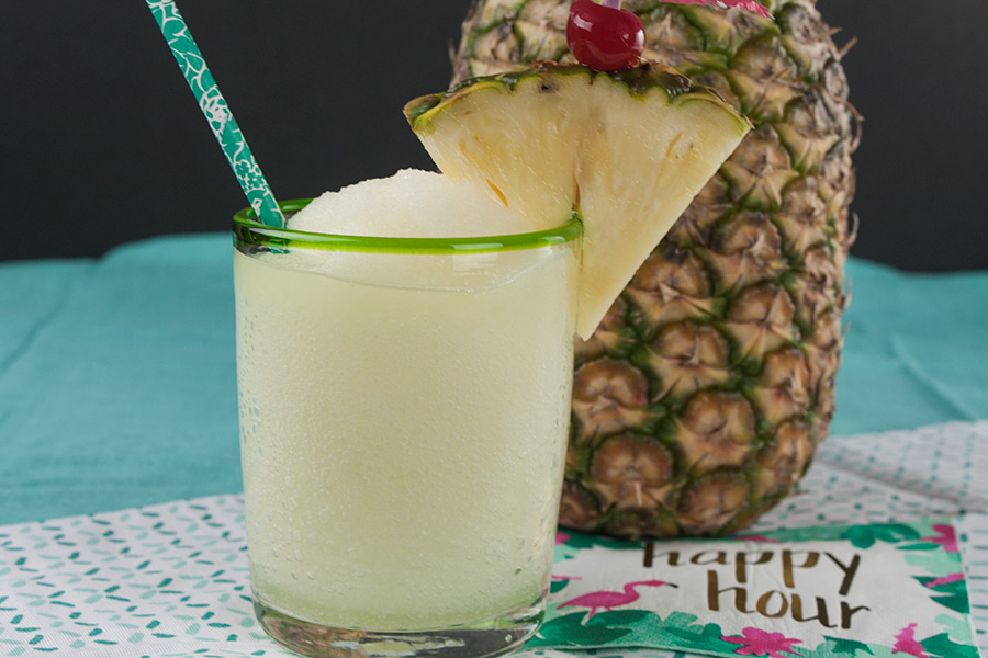 Jamaican Me Crazy Cocktail with a pineapple garnish in a short glass.