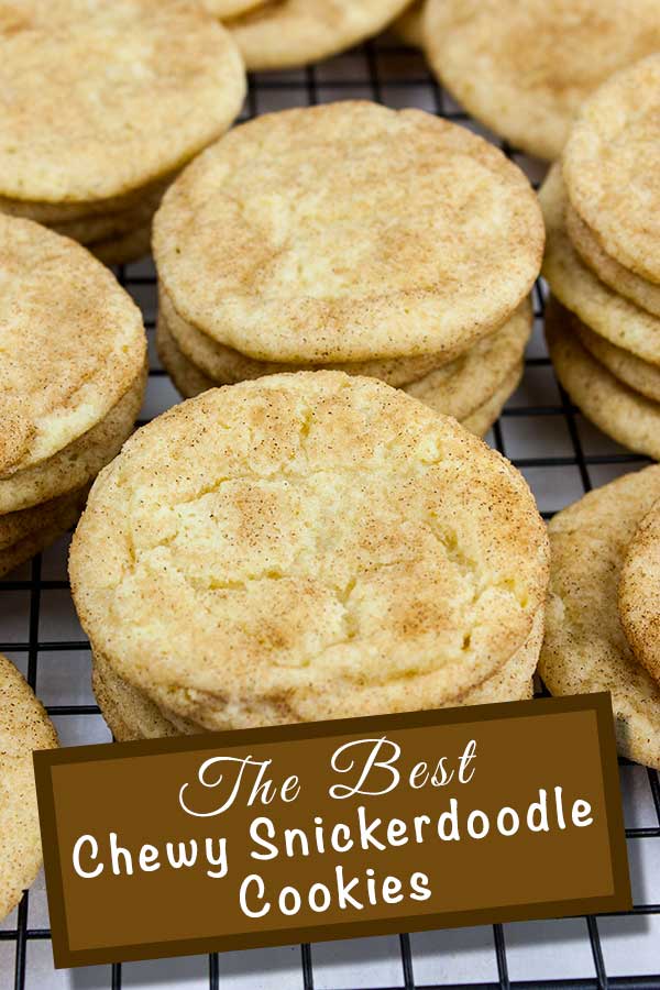The Best Chewy Snickerdoodle Cookies - Slightly crisp edges, cinnamon sugar crackle top with a soft chewy center. That's the classic Snickerdoodle cookie in a nutshell.