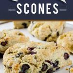 Blueberry Scones - Light, tender, slightly sweet and tangy! This blueberry scone recipe rivals any bakery scone you've ever eaten. Buttery rich and popping with sweet and tangy blueberries! #recipe #breakfast #sweet #dessert