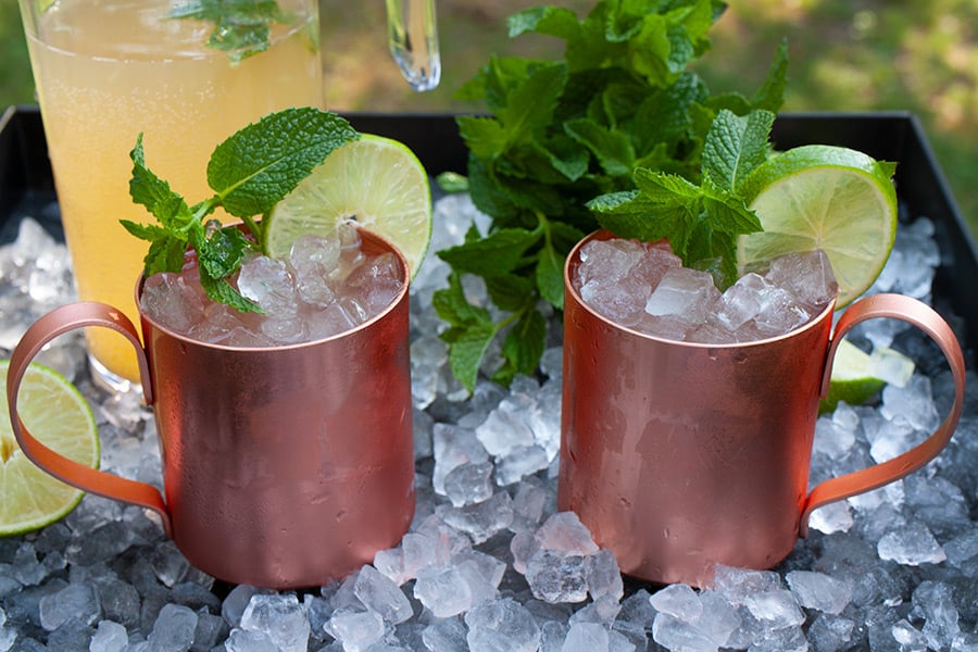 Skinny Moscow Mule - Sugar-free cocktail! Yes, no added sweeteners at all. Crisp, light, and totally refreshing. It's five o'clock somewhere, right?