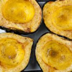 Roasted Acorn Squash Halves - Perfect fall/winter side dish! Buttery sweet and nutty acorn squash recipe that's simple and easy to prepare.
