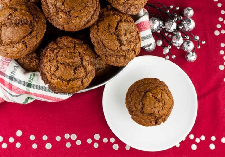 Gingerbread Muffins - Super easy recipe for moist, tender, and perfectly spiced Gingerbread Muffins that are perfect during the holidays.
