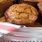 Moist, tender, and heavenly spiced Gingerbread Muffins that are perfect during the holidays. An easy recipe for any day of the week! #gingerbread #muffins