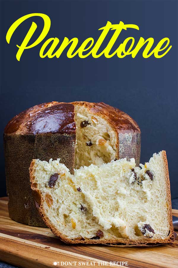 Panettone Recipe - A sweet Italian bread, traditionally enjoyed during Christmas. Rich, buttery bread, light in texture and studded with a mixture of dried fruit. #christmas #bread #recipe #italian #holiday #holidays