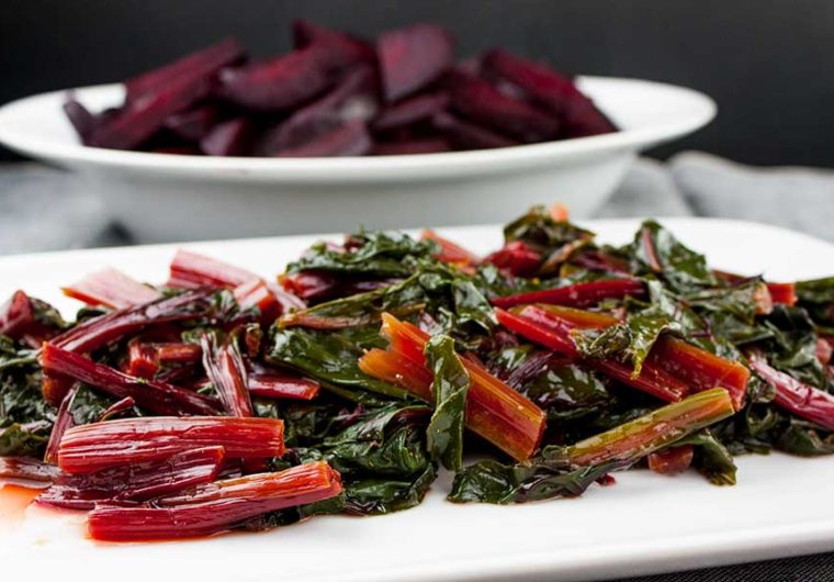 Ninja Foodi Fresh Beet Greens - Beet greens and stems are edible. Simple and quick in an electric pressure cooker and packed with healthy nutrients.