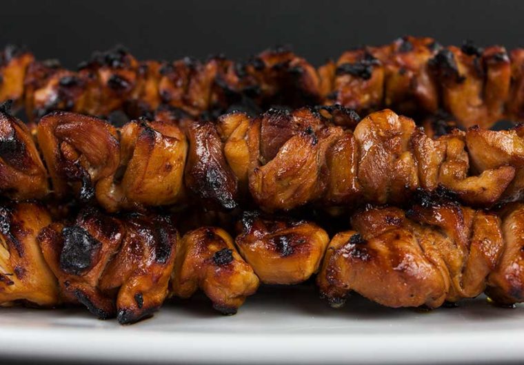 Filipino Chicken Kebabs - Tired of your standard grilled chicken. You have to try these deliciously flavorful Filipino chicken kebabs. Quick and easy and bursting with Asian flavors.