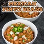 Ninja Foodi Mexican Pinto Beans (Charro Beans) - Such an easy recipe to spice up pinto beans. Perfect side dish to any Mexican meal! Hearty enough to be the main meal.